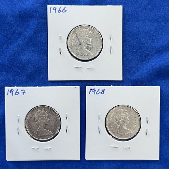 Canada Set of 9 Silver 1960 to 1968 Circulated 25¢ Quarters! - Picture 8 of 16